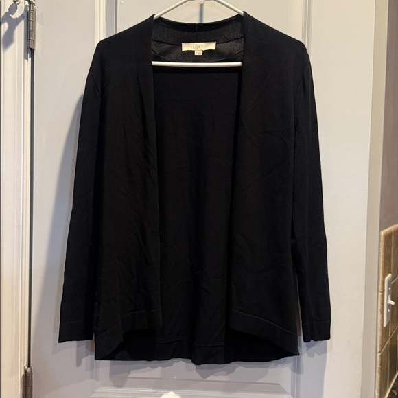 Medium Black LOFT Cardigan Long Sleeve Tee - Picture 9 of 9